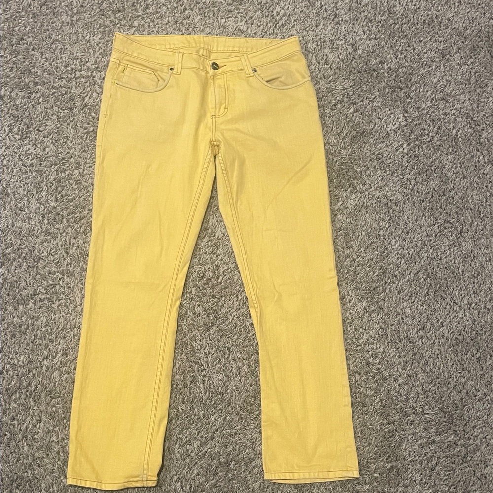 Men's Slim Fit Yellow Jeans